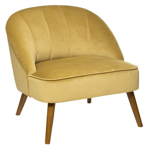 Fauteuil Contemporain Naova - H. 71 Cm - Jaune Moutarde