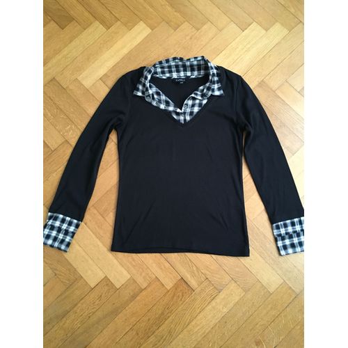 Tee-Shirt Caroll Noir Manche Longue Avec Chemise Taille 40