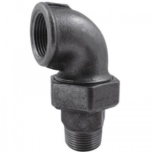 Coude union fonte mâle / femelle - filetage 20/27 noir CODITAL