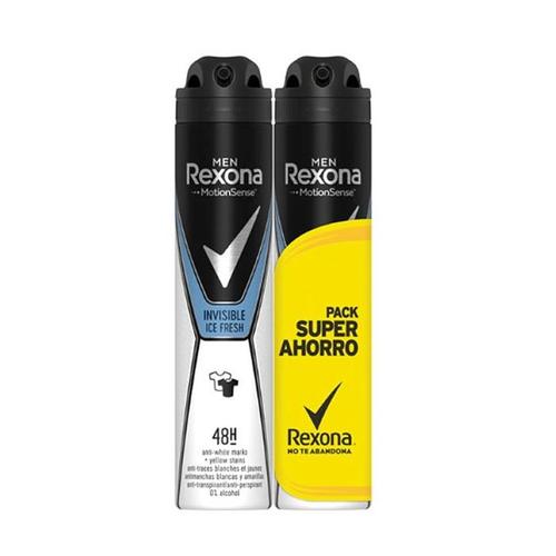 Rexona Men Motion Sense Invisible Ice Fresh Déodorant Vaporisateur 2x200ml 