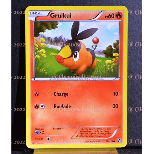 Carte Pokémon 15/114 Gruikui Noir & Blanc Neuf Fr