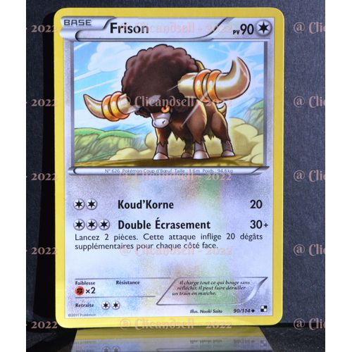 Carte Pokémon 90/114 Frison Noir & Blanc Neuf Fr