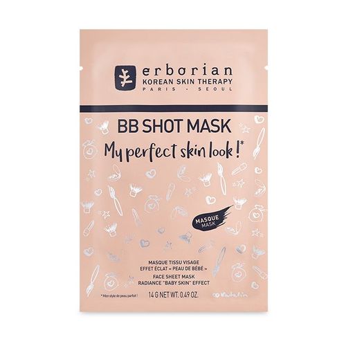 Bb Shot Mask - Erborian Masque Tissu Visage Effet 'peau De Bébé' 