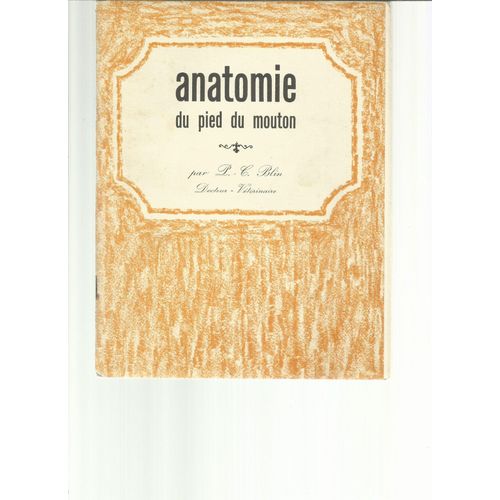 Anatomie Du Pied Du Mouton - Cahiers De L'élevage N°255