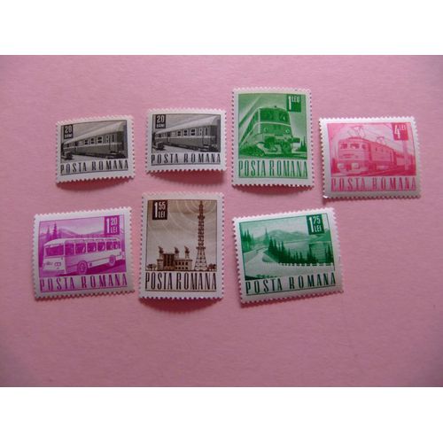 Rumania Roumanie 1967 Transports Yvert 2347 +2353 +2354 +2357 +2359 +2364 ** Mnh