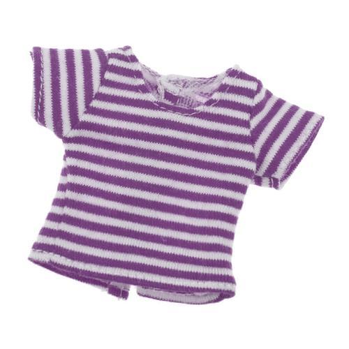 T-Shirt Vêtements Poupées Rayés Décoration Pour 12'' Poupée Blythe Dolls Accessoires Violet