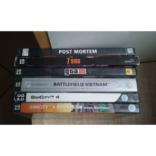 Lot De 6 Jeux Vidéo Pc Cd-Rom