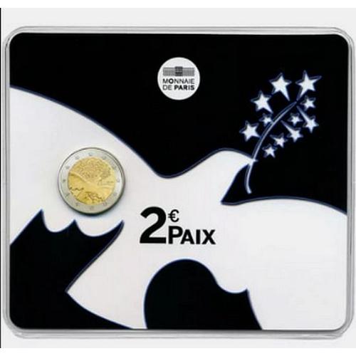 France 2015 Paix En Europe 2 Euros Commemorative Coincard Officiel Numerote 