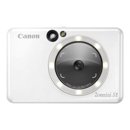 Appareil photo Compact Canon Zoemini S2 Blanc compact avec imprimante photo instantanée - 8.0 MP - NFC, Bluetooth - blanc perle