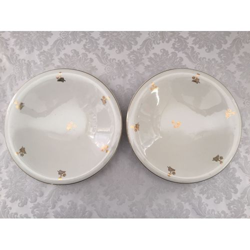 Anciennes Assiettes Creuses Calottes Faïencerie De Lunéville K&g Demi-Porcelaine