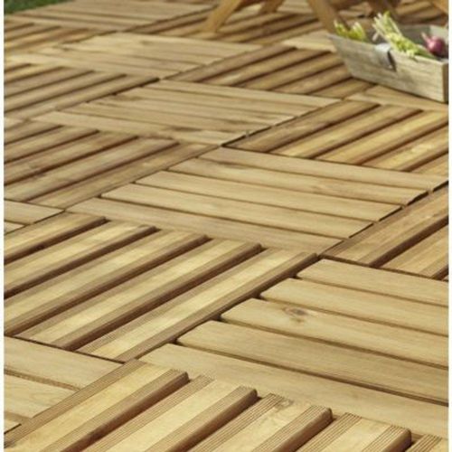 Dalle de terrasse pin marron Blooma Brantas 50 x 50 cm