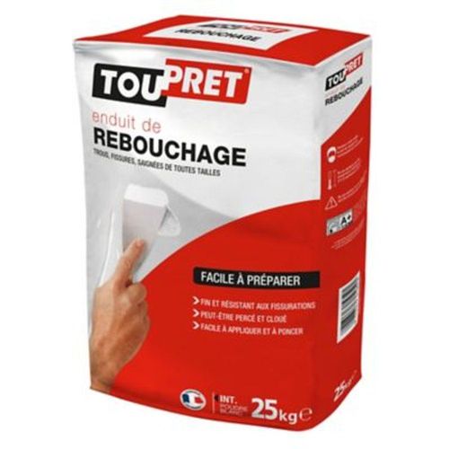 Enduit de rebouchage poudre blanc Toupret 25kg