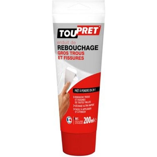 Enduit de rebouchage pr?t ? l'emploi gros trous et fissures Toupret 200ml