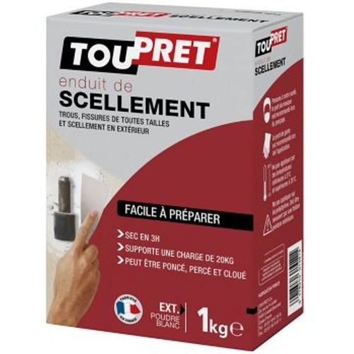 Enduit de scellement ext?rieur poudre blanc Toupret 1kg