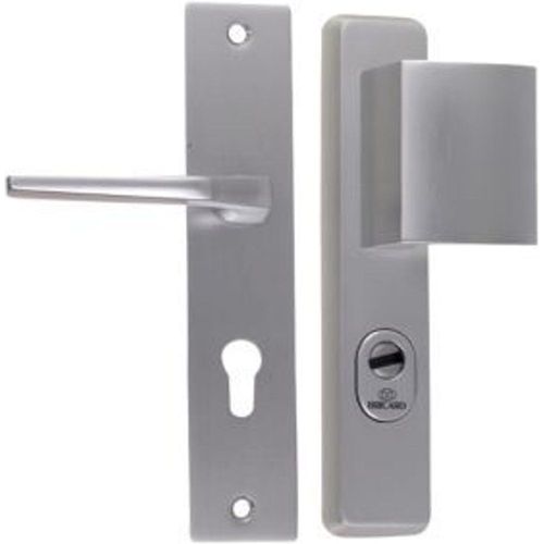 Ensemble poign?es porte blind?es Manhattan Bricard entraxe 195 mm argent rectangulaire