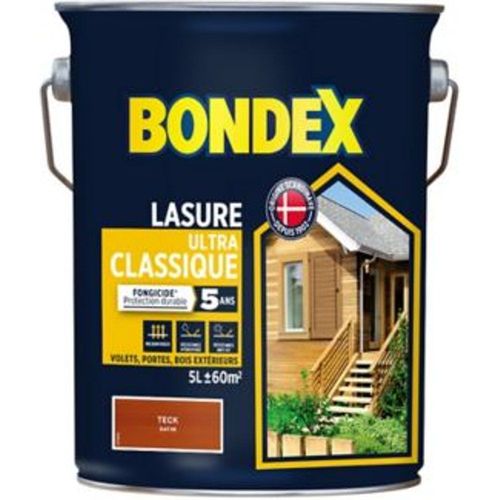 Lasure bois Bondex Teck 5L - 5 ans