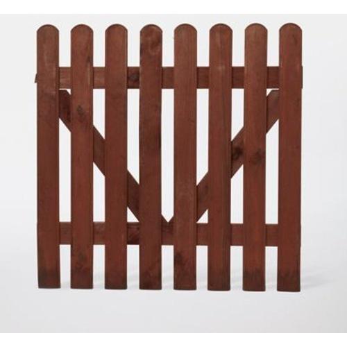 Portillon cl?ture bois Blooma Mekong marron 100 x h.100 cm