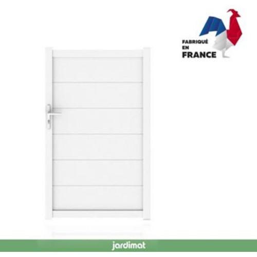 Portillon Jardimat aluminium Chalon blanc 9016 - 100 x h.167 cm