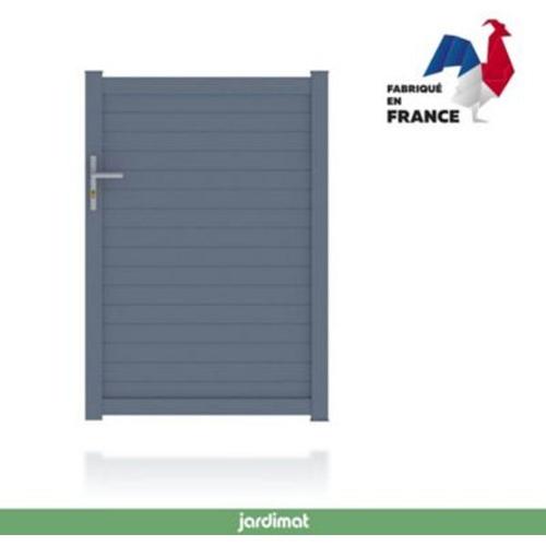 Portillon Jardimat aluminium Courtrai gris 7016 - 100 x h.146 cm