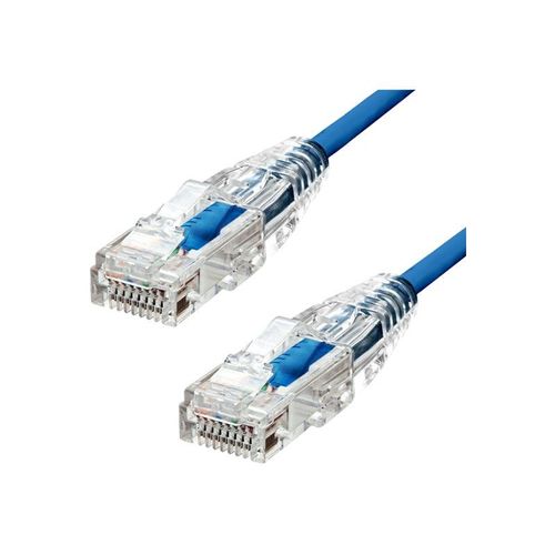 ProXtend Ultra Slim - Cordon de raccordement - RJ-45 (M) pour RJ-45 (M) - 75 cm - 3.6 mm - UTP - CAT 6 - sans halogène, bloqué - bleu