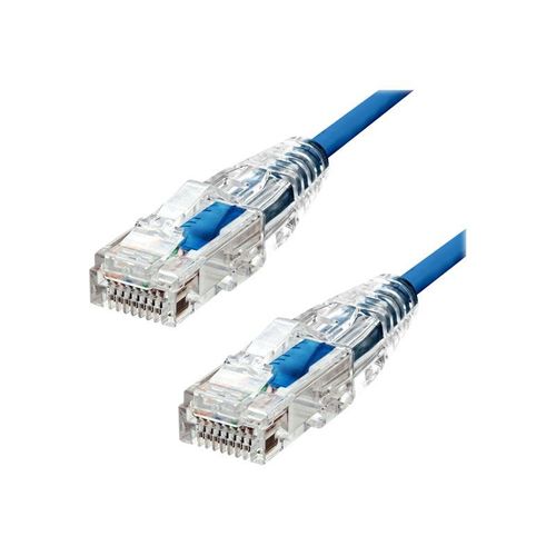 ProXtend Ultra Slim - Cordon de raccordement - RJ-45 (M) pour RJ-45 (M) - 4 m - 3.6 mm - UTP - CAT 6 - sans halogène, bloqué - bleu