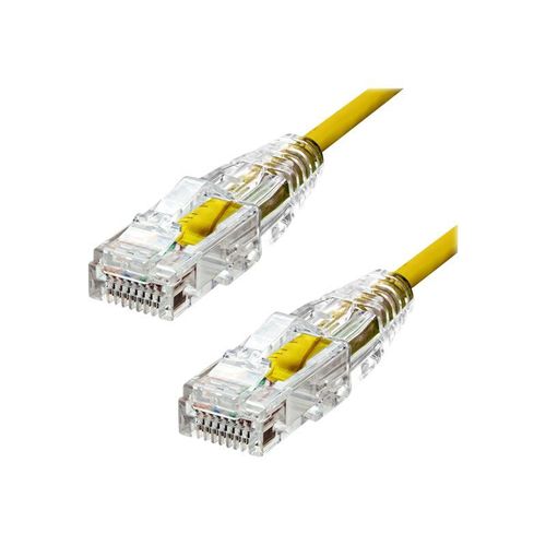 ProXtend Ultra Slim - Cordon de raccordement - RJ-45 (M) pour RJ-45 (M) - 4 m - 3.6 mm - UTP - CAT 6 - sans halogène, bloqué - jaune