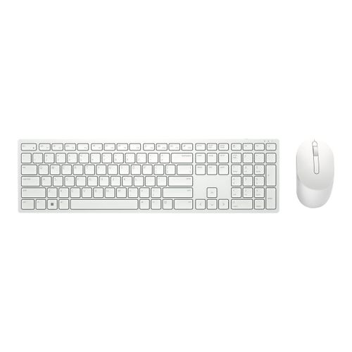 Dell Pro KM5221W - Ensemble clavier et souris - sans fil - 2.4 GHz - AZERTY - Français - blanc - avec 3 years NBD Advance Exchange