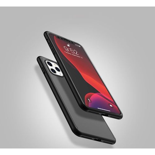 Coque De Protection 360° Pour Apple Iphone 12 Pro 6.1" Avant Et Arrière Avec Verre Trempé - Noir