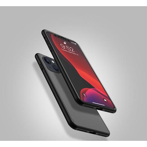 Coque De Protection 360° Pour Apple Iphone 13 6.1" Avant Et Arrière Avec Verre Trempé - Noir