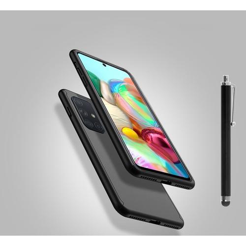 Coque De Protection 360° Pour Samsung Galaxy A71 6.7" Avant Et Arrière Avec Verre Trempé - Noir + Stylet