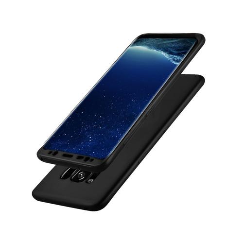 Coque De Protection 360° Pour Samsung Galaxy S8+/ Galaxy S8 Plus 6.2" Avant Et Arrière Avec Verre Trempé - Noir