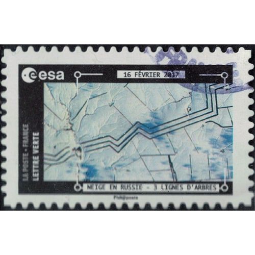 France 2018 Oblitéré Rond Used Thomas Pesquet Neige En Russie 3 Lignes D'arbres Y&t 1570 Su