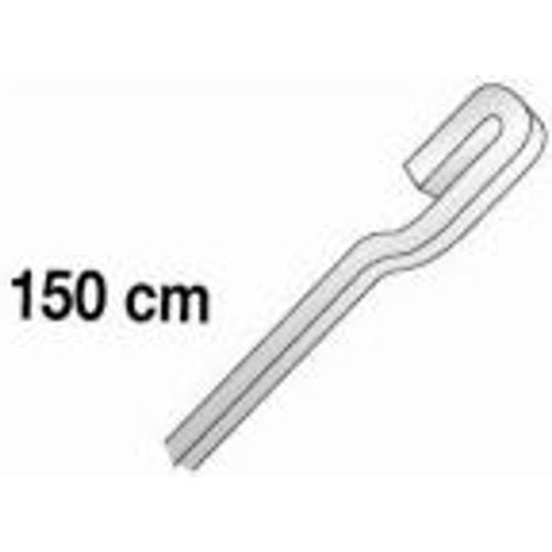 Tige anti-dégondable 4 x 4 en aluminium argenté 1m50.