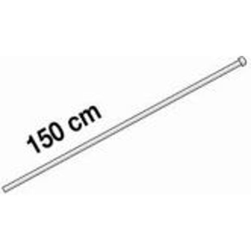 Tige déco ronde argentée 1m50.