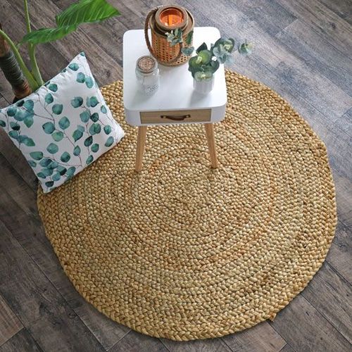 Tapis Naturel Rond Boho 100% Jute - ? 150 Cm