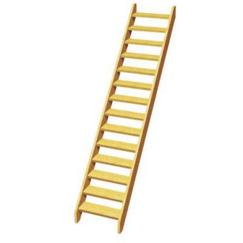 Escalier droit bois Normandie l.74 5 cm 14 marches sapin