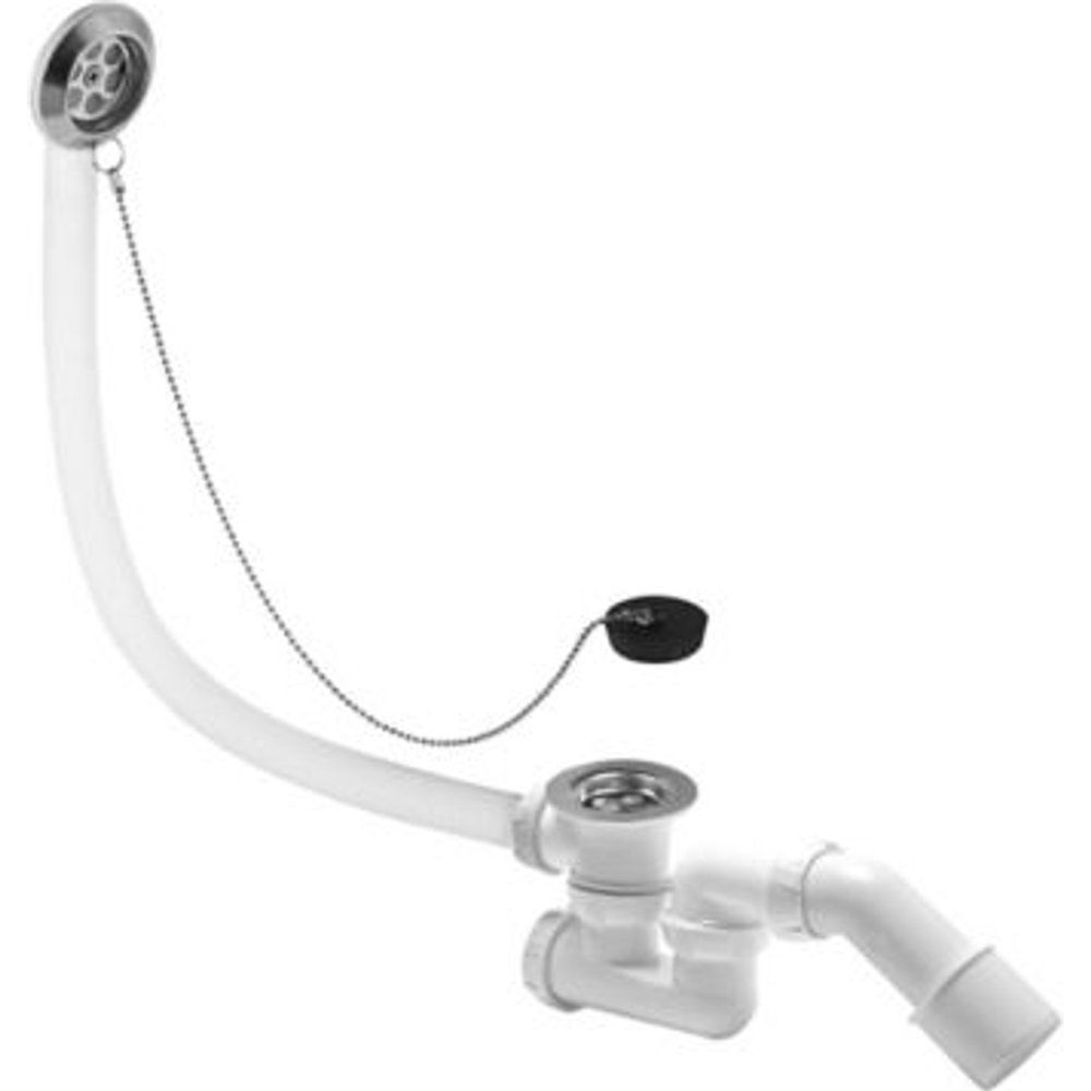 Siphon pour baignoire gain de place blanc 40mm Wirquin