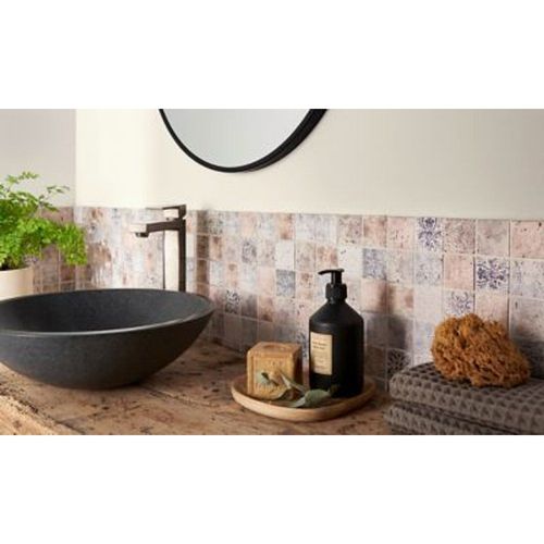 Mosaïque beige 4 8 x 4 8 cm Tahat travertin pierre naturelle