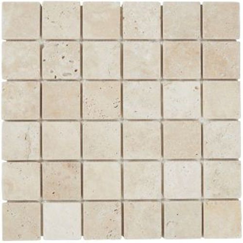 Mosaïque beige 30 5x30 5cm Travertino pierre naturelle