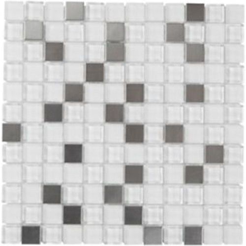 Mosaïque gris et blanc 32 x 32 cm Prate