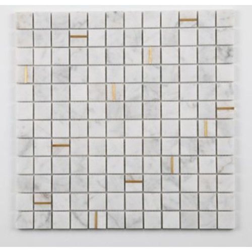Mosaïque marbre 2 2 x 2 2 cm Gold