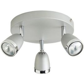 Plafonnier 3 Spots Apheliotes Métal Argent Gu10 3x35 W