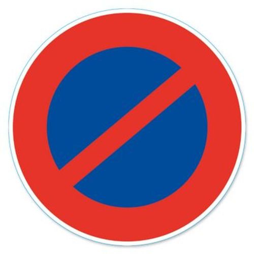 Disque de signalisation "Stationnement interdit" - 17 cm