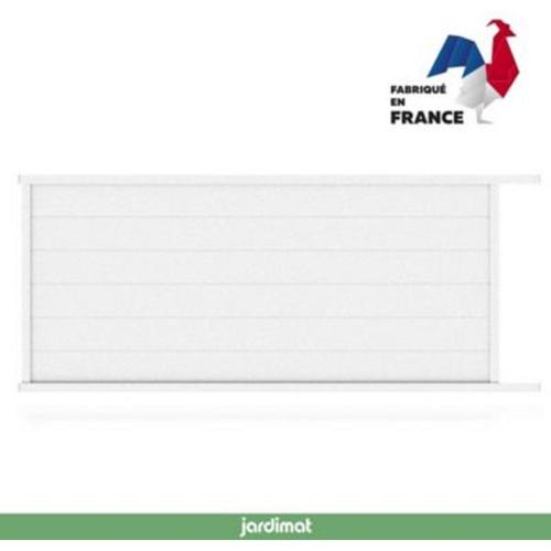 Portail Jardimat Coulissant Aluminium Chalon Blanc 9016 - 400 X H.162 Cm