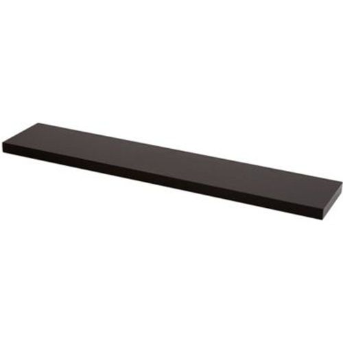 Tablette Murale Avec Fixation Invisible Form Cusko Noir Brillant 118 Cm