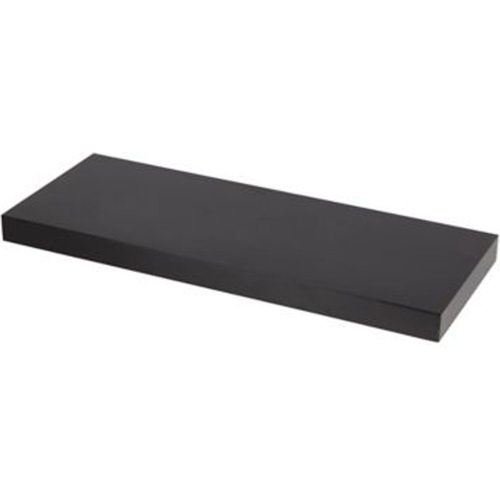 Tablette Murale Avec Fixation Invisible Form Cusko Noir Brillant 80 Cm