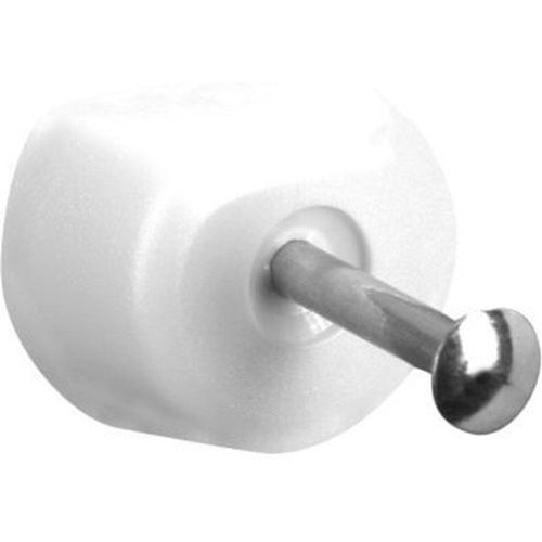24 taquets à clouer plastique blanc - 15 mm