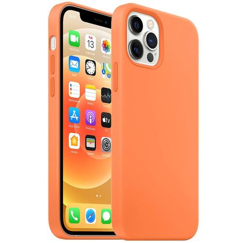 Coque Silicone Mat Pour Iphone 13 (6,1) Orange