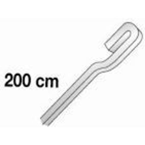 Tige anti-dégondable 4 x 4 en aluminium argent 2m.