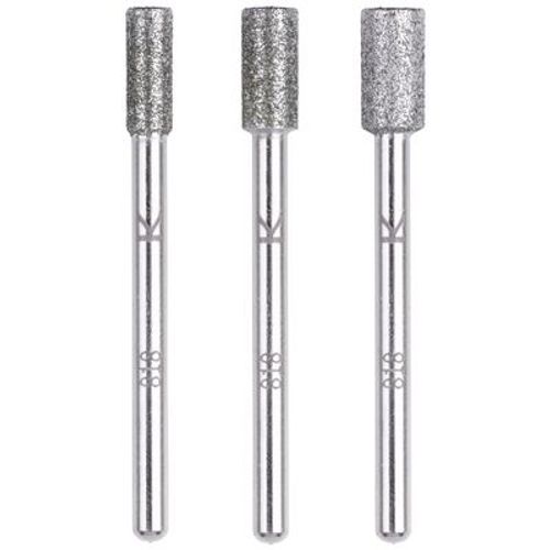 Wolfcraft 5987000 Jeu de broches à  meuler diamantées, en forme de cylindre, 3 pièces 1 set